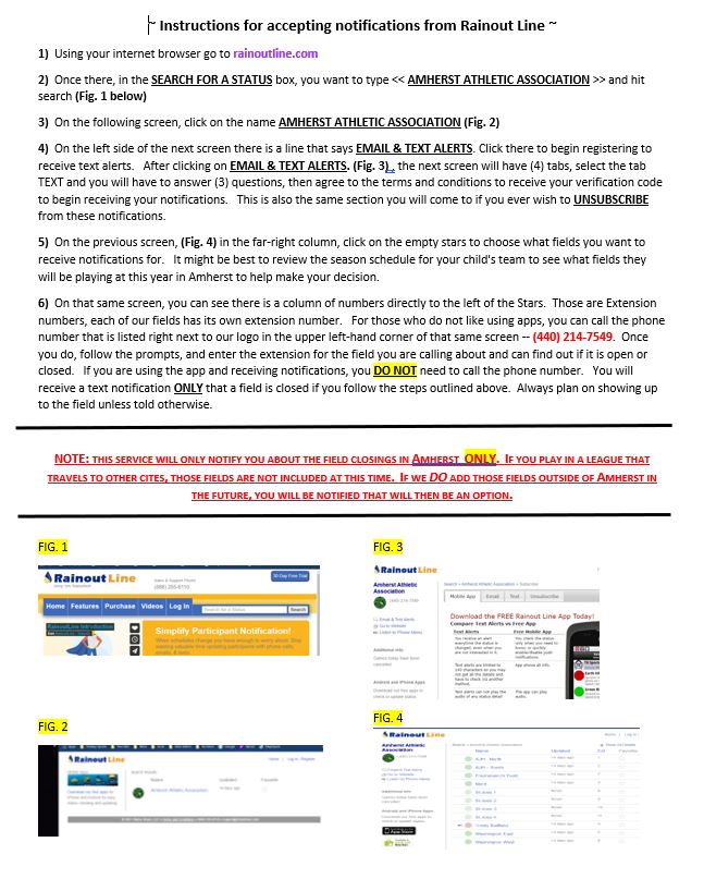 Rainout Line Instructions